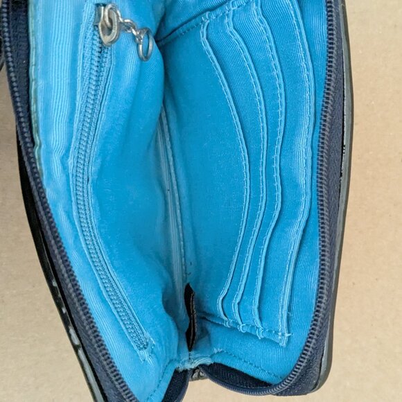 Coach Women's  Blue Wristlet Wallet Corner Zip With Signature - Picture 7 of 12